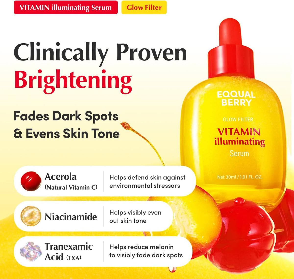 Eqqualberry Glow Filter Vitamin Illuminating Serum 30ml