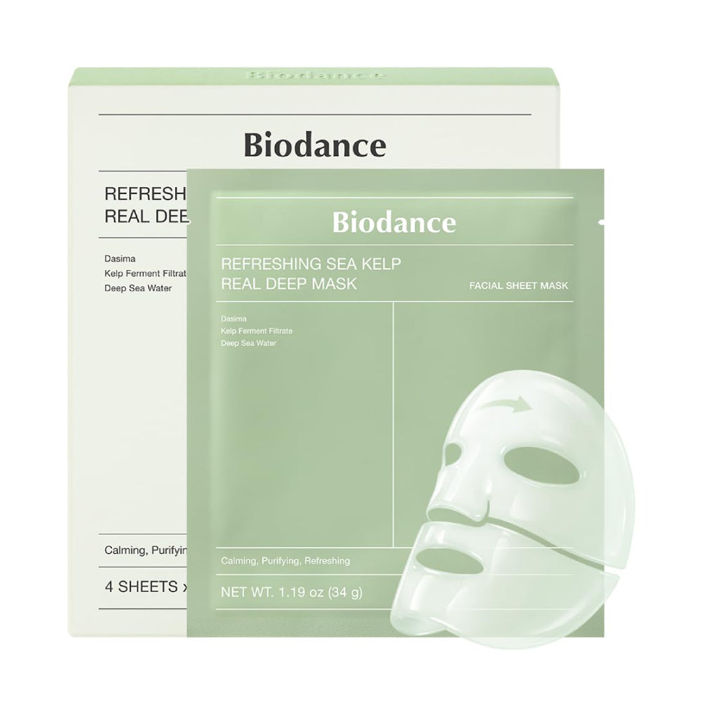 Biodance Refreshing Sea Kelp Real Deep Mask 136g 4 Sheets Box
