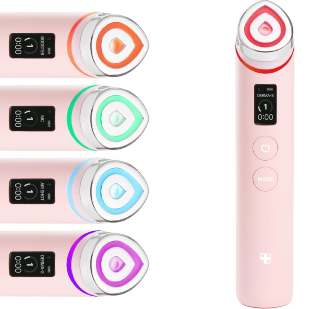 Medicube Booster Pro 6-in-1 Real Glass Glow Beauty Massager for Clear, Radiant, Firmer-Looking Skin Korean Skin Care Pink