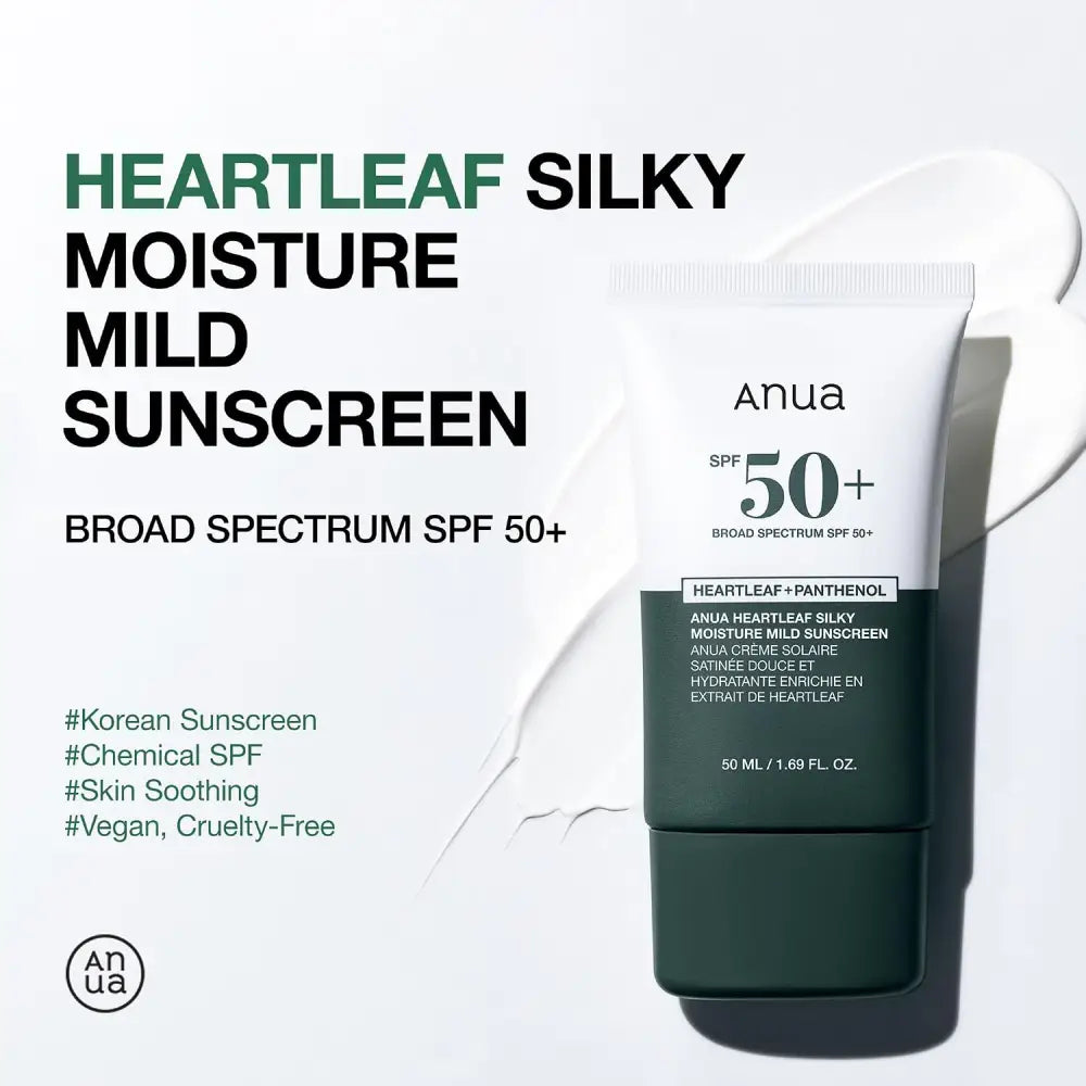 ANUA Heartleaf Silky Moisture Sunscreen SPF50+ PA++++ 50ml