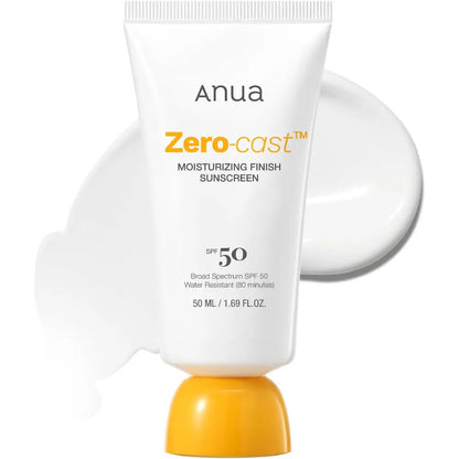 ANUA Zero-Cast Moisturizing Finish Sunscreen SPF50+ PA++++ 50ml