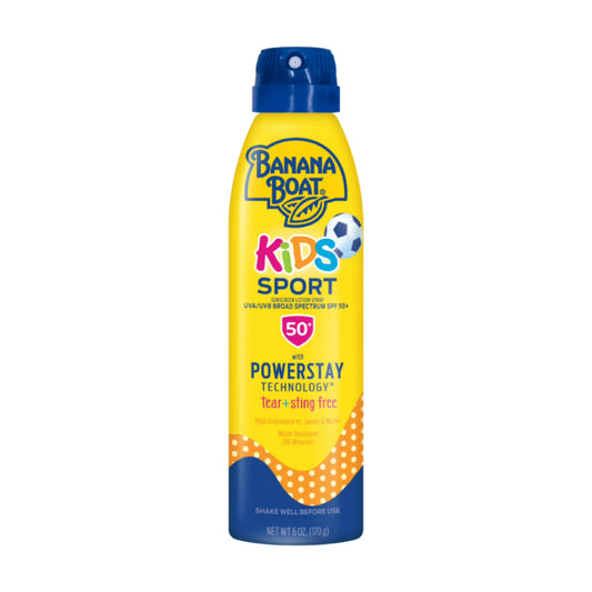 Banana Boat Kids Sport Sunscreen Spray Lotion UVA/UVB Broad Spectrum SPF 50+6 Fl Oz