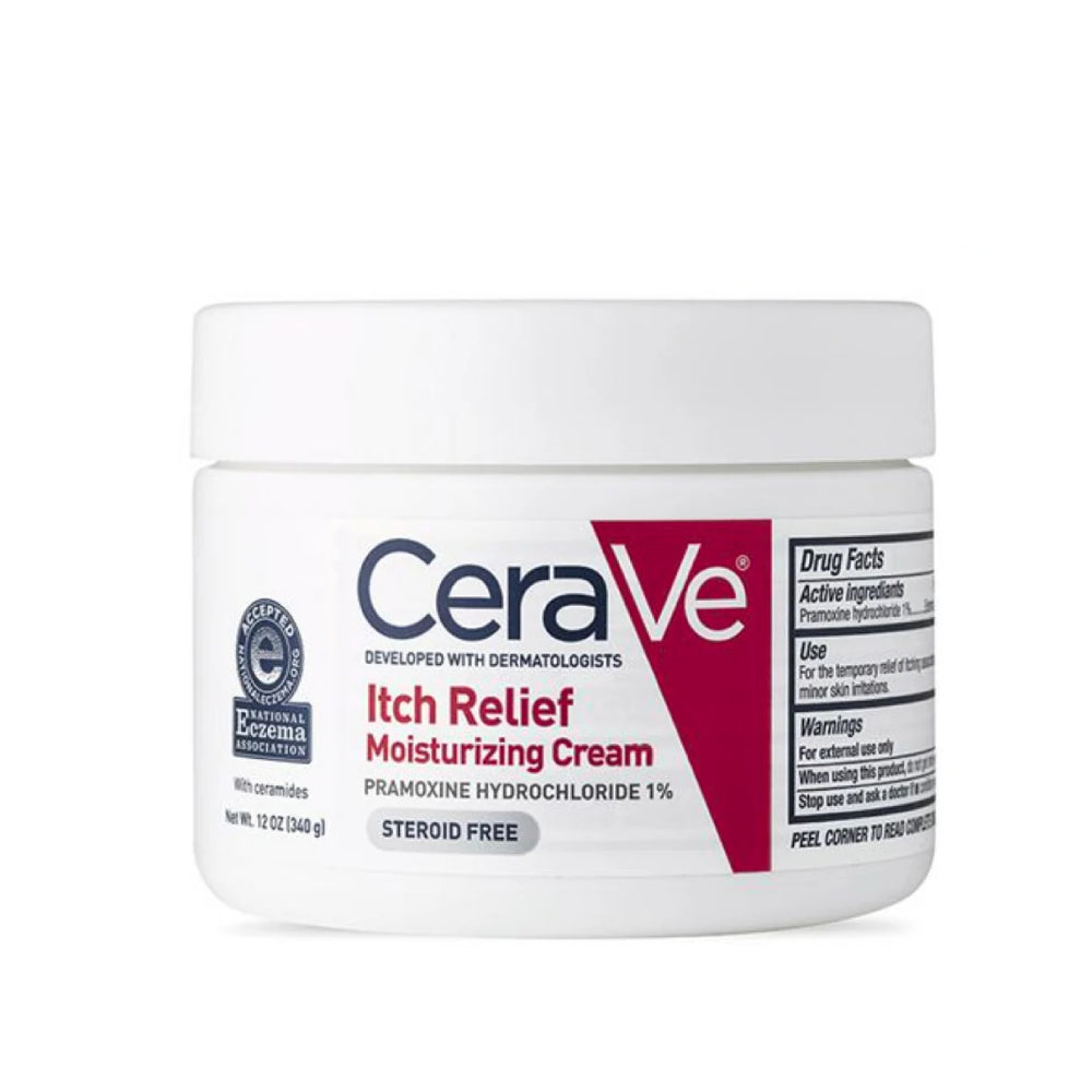 CeraVe Itch Relief Moisturizing Cream 340g (12 Oz) – Moisturizing Cream for Dry Skin