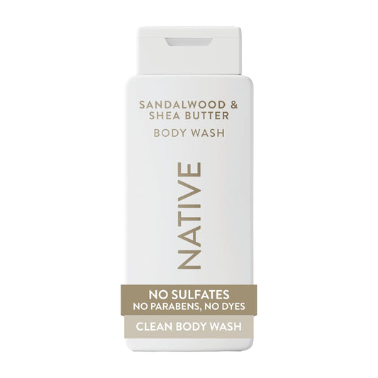 Native Body Wash Sandalwood & Shea Butter 18 oz