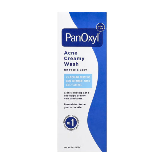 PanOxyl Acne Creamy Wash For Face & Body 6 Oz (170 g)