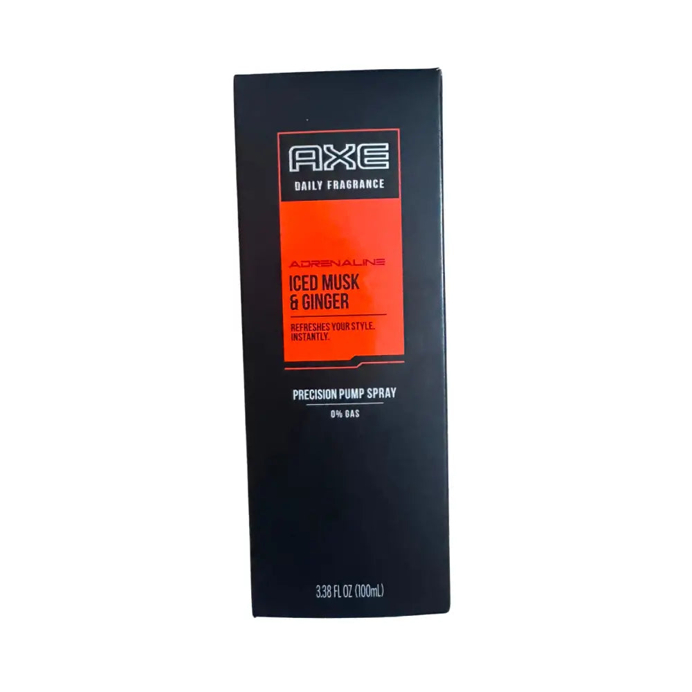 AXE Adrenaline Ice Musk & Ginger Body Spray for Men, 3.38 Oz (100 ml)