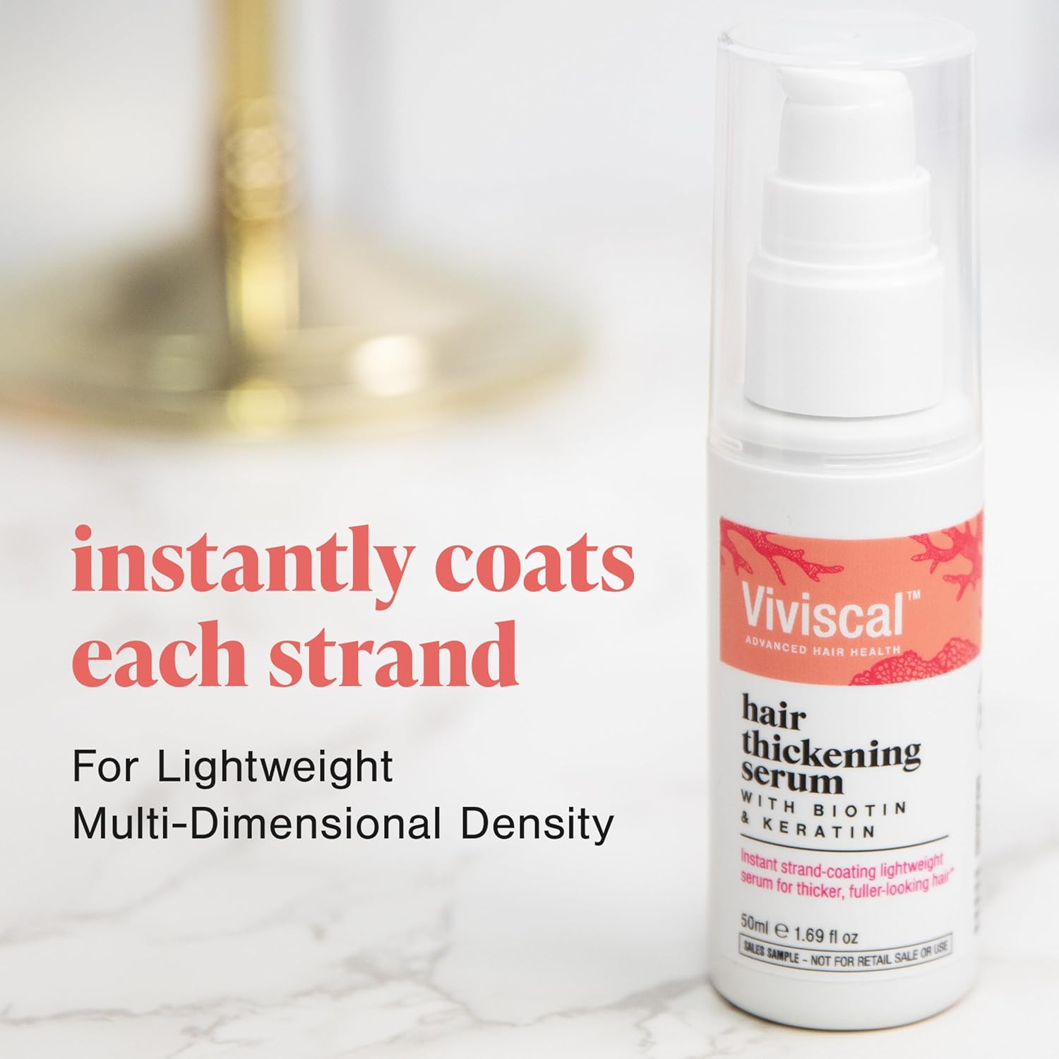 Viviscal Hair Thickening Serum with Keratin & Biotin, 50ml (1.69 fl. oz.) - Image 2